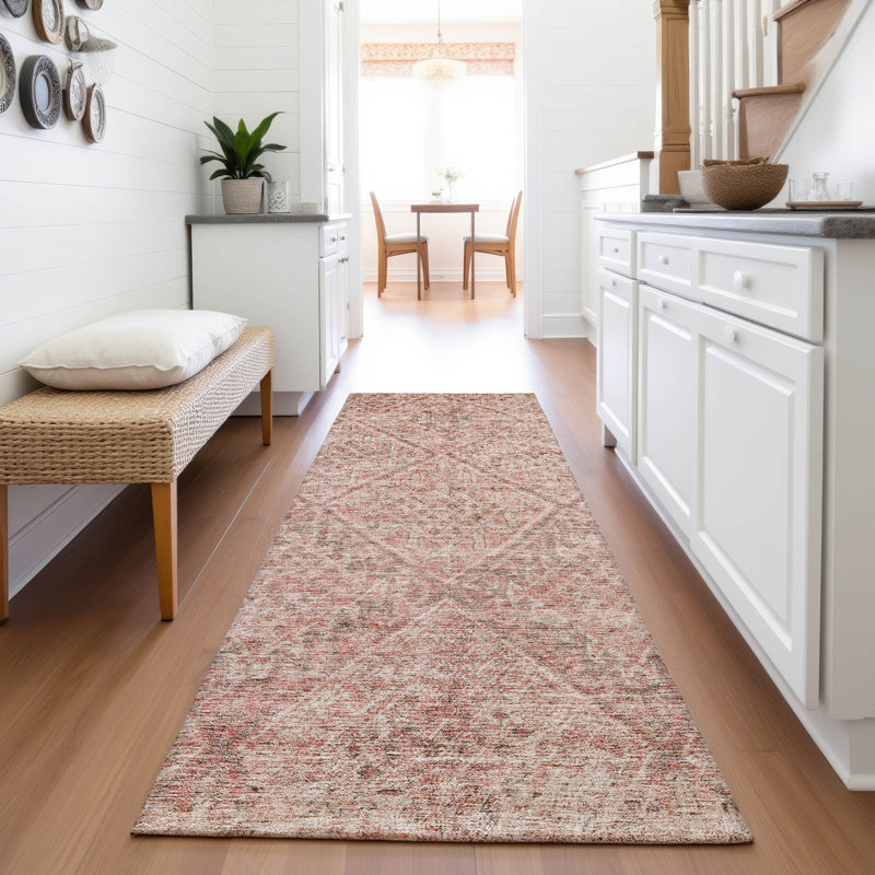 Premium Machine Washable Gurubaksh AMF1148 Moroccan Rug, Runner 2'3" x 7'6"