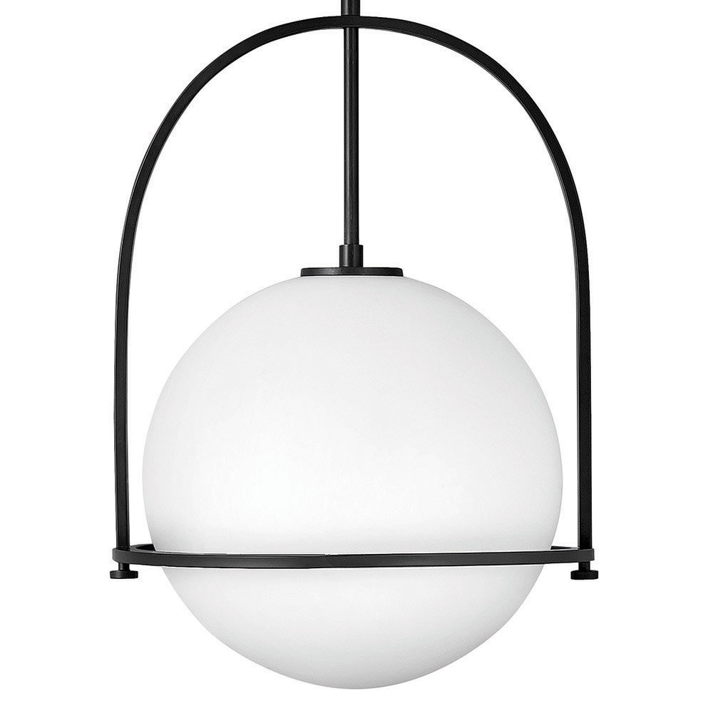 Arie Dimmable Single Light Pendant, 19" H x 15.5" W x 15.5" D, Black