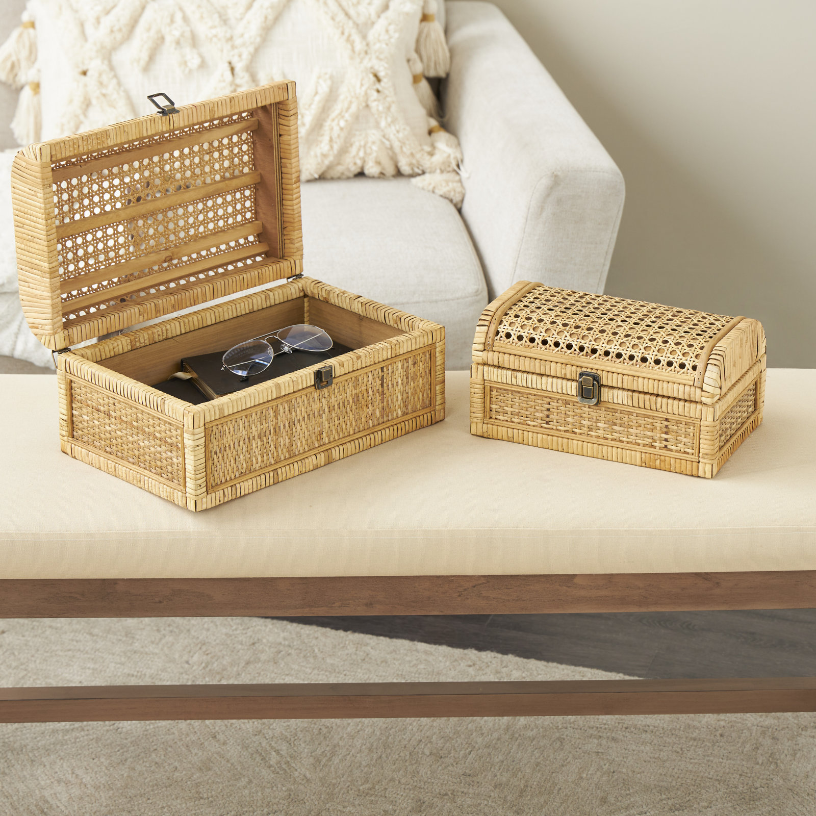 Rattan Woven Storage Box Set