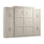 Grand lit mural Arlex de 115 W avec unités de rangement de 25 W avec portes-88513618