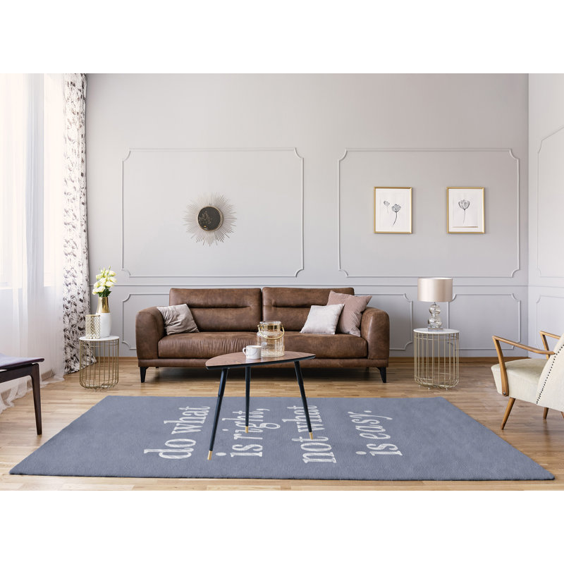 Â« Fais ce qui est juste : tapis en chenille Â», Rectangle 5 pi x 7 pi