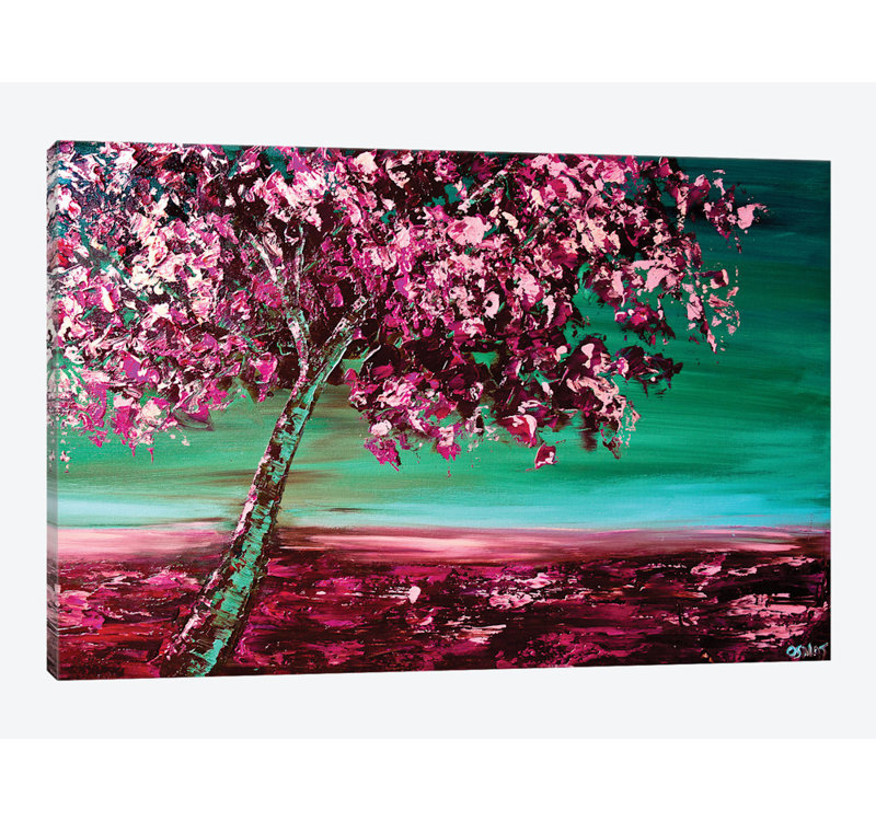 «Swiger Under the Cherry Tree», reproduction sur toile, H 12 po x l 18 po x P 1,5 po, Pas de tapis, Toile tendue