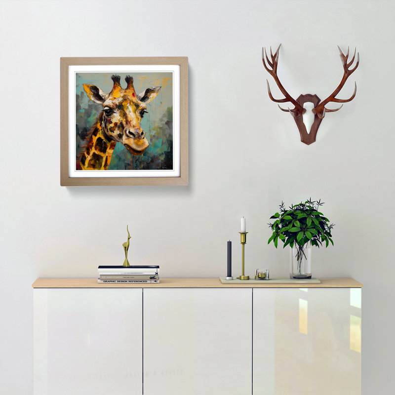 Single Picture Frame Print on Wood, Oak