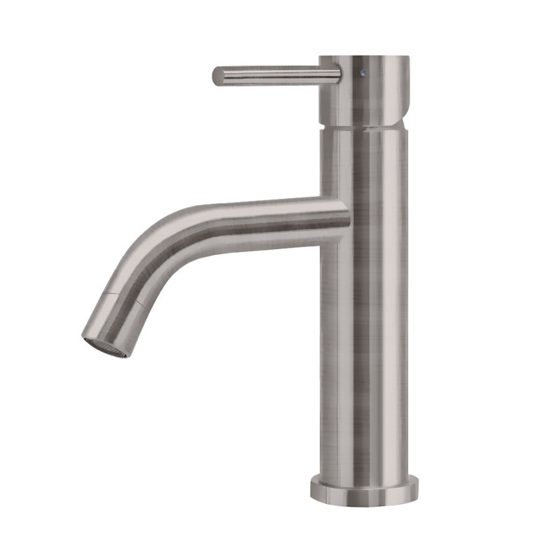 Robinet de salle de bain à un trou Waterhaus, Acier inoxydable brossé