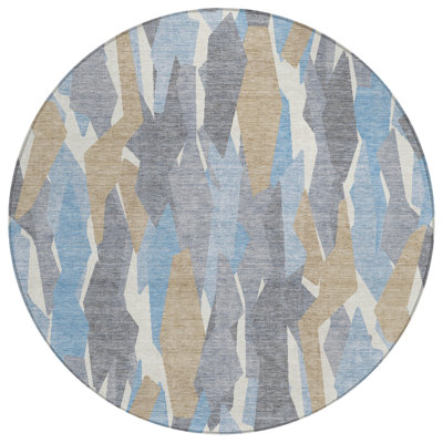 Machine Washable Indoor/Outdoor Chantille ACN2329 Stripes Rug