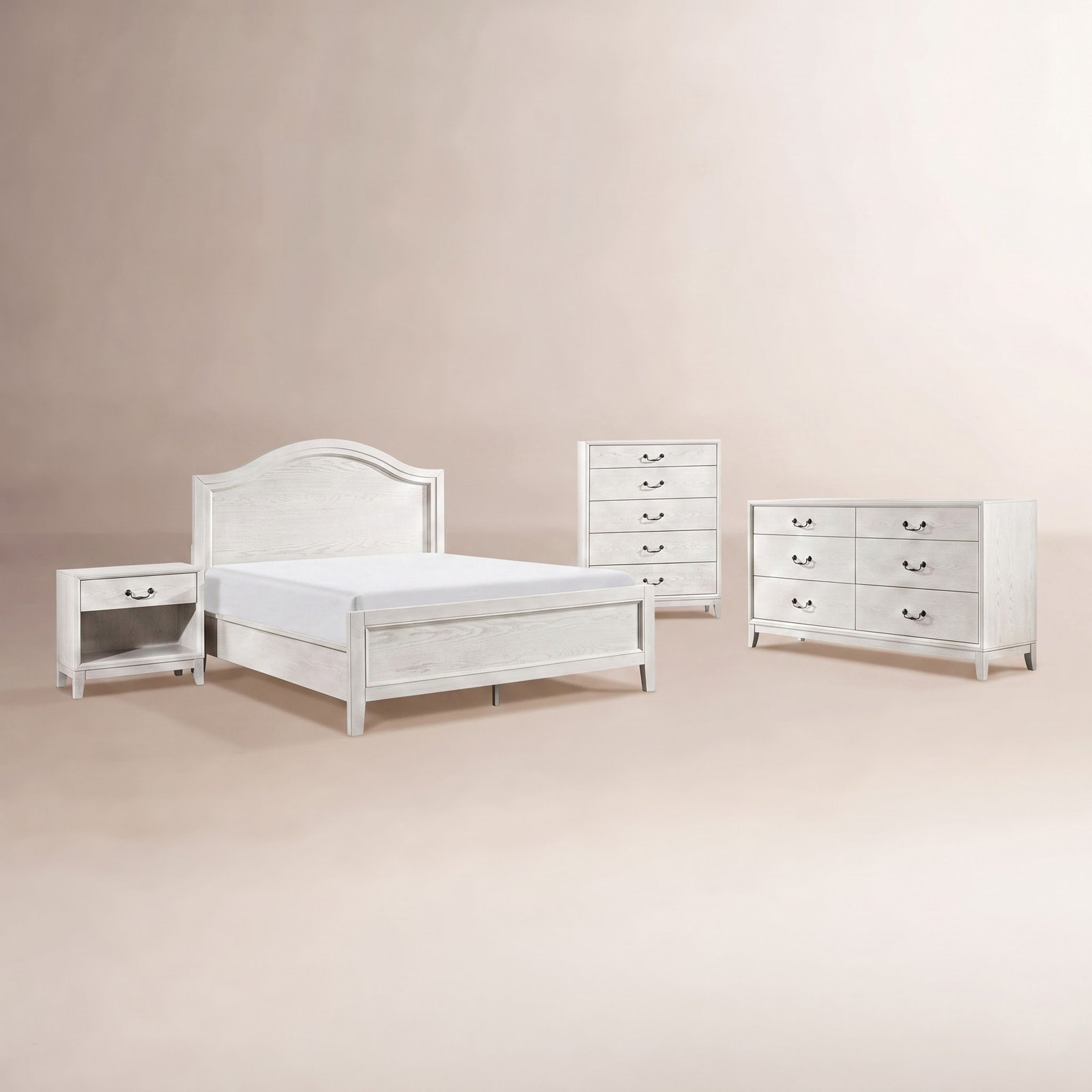 Bartlett 5-Piece Bedroom Set, White, King