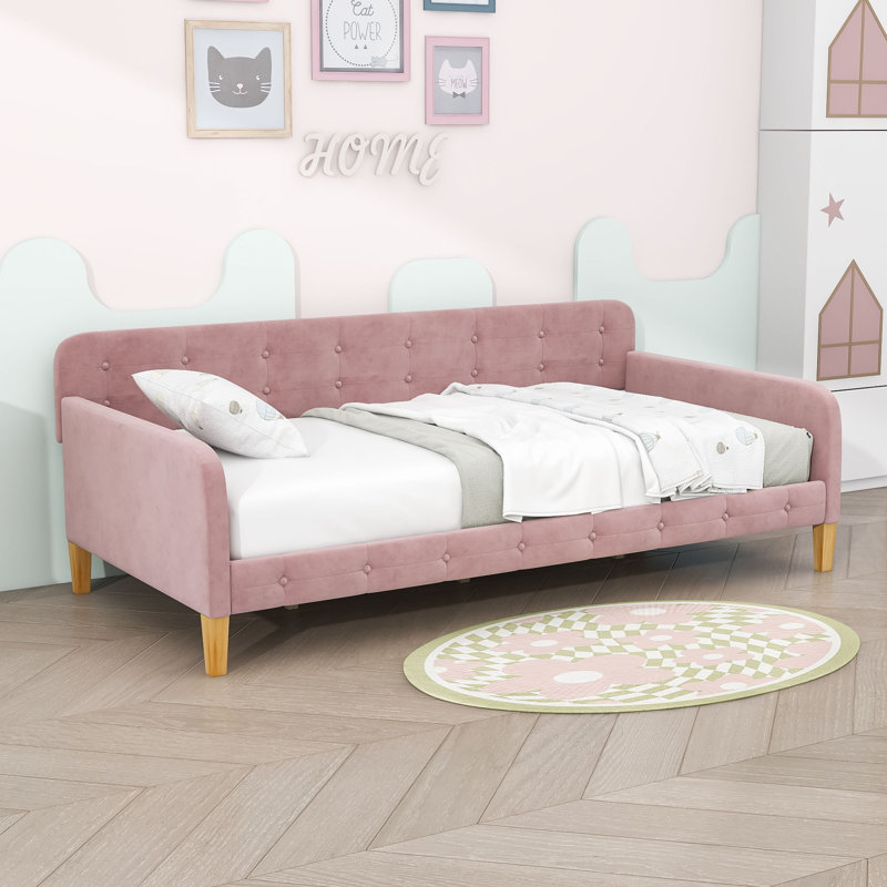 Tissu d'ameublement Kimery, Rose, Lit simple