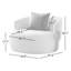 Fauteuil pivotant surdimensionné en tissu Tyndall