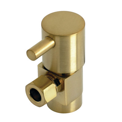 Kingston Brass Concord 1/2-Inch FIP x 3/8-Inch OD Comp Anti-Seize Deluxe Quarter-Turn Ceramic Hardisc Cartridge Angle Stop