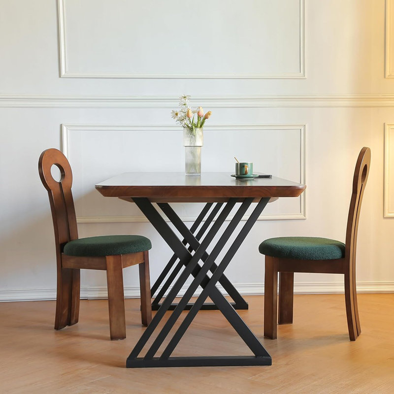 Pieds de table en métal, ensemble de 2 pieds de table de salle à manger industriels / modernes