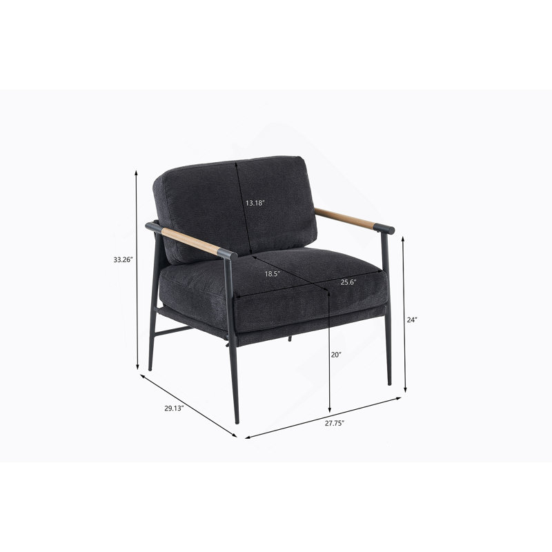 Chaise longue de loisirs en velours noir