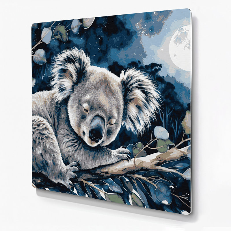 Faune, art mural gris Koala, H 32 po x l 32 po