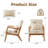 PU Leather Armchair With Solid Wood Legs And A Cushion（Set Of 2）-302903750
