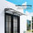VIVOHOME 77.4'' W x 11'' D Plastic Clear/Black Cover Retractable Door / Window Awning-87418959