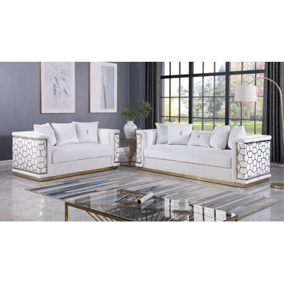 Stella White Living Room Set