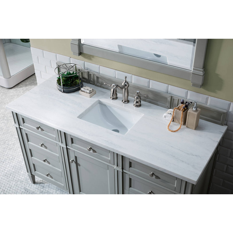 Brittany 60'' W Single Bathroom Vanity Base, Saddle Brown