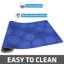 Napperon pour animal de compagnie, tapis d'alimentation pour chien et chat - Tissu absorbant, envers imperméable, antidérapant, lavable à la machine (bleu médical) (12 po x 20 po) (fabriqué aux États-Unis)-59762543
