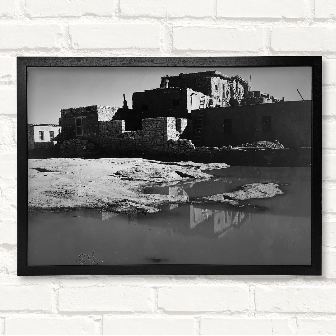 Ansel Adams Acoma Pueblo 3 - Geschlossener Eckrahmen Kunstdrucke auf Holz