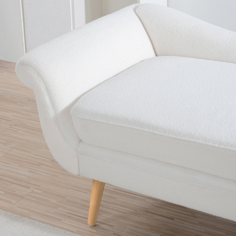 Banc rembourré Keldyn, Blanc