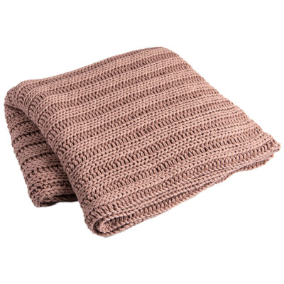 Chunky Knit Channel Throw