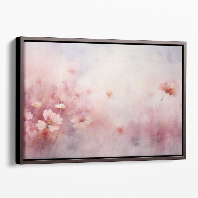«Abstracted Misty Blooms», art mural, Toile tendue, H 20 po x l 30 po x P 1,25 po