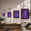 Neon Rabbit Modern - Framed Print-1115123651-1115123652