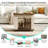 Ansel Folding Coffee Table , Side End Tablewith Expandable Top, Dual-Sided Storage And 360°Locking Wheels