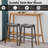 Upholstered Counter Stool with Solid Wood Frame-707199409
