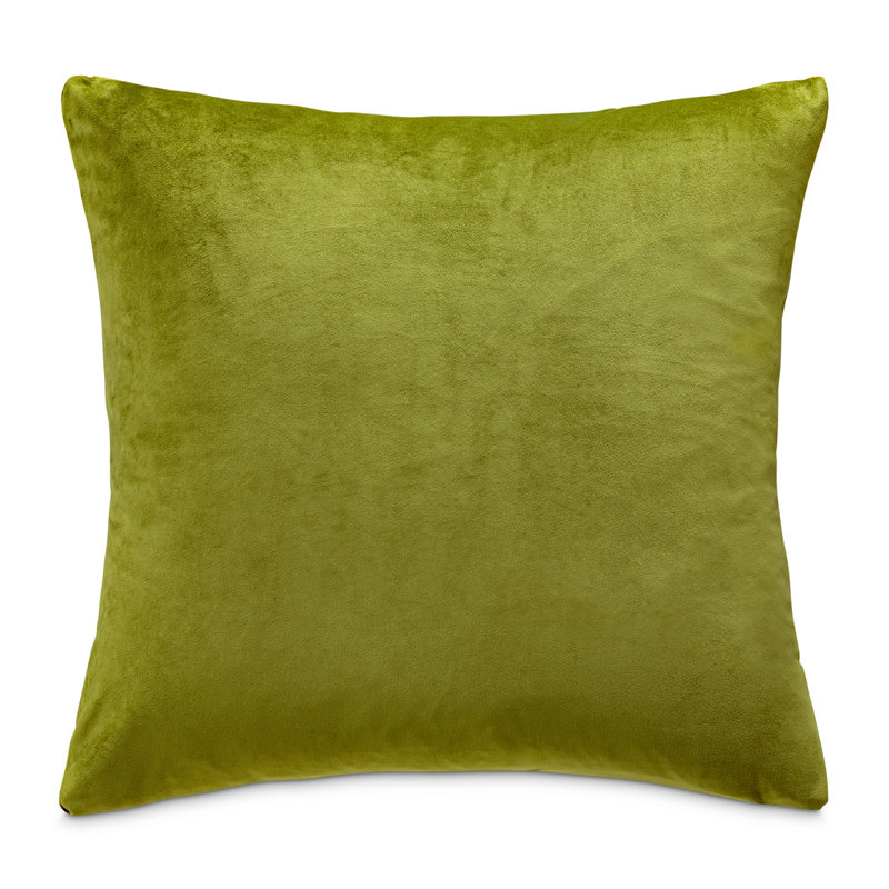 Floral Feather Reversible Throw Pillow, Olive
