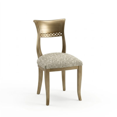Chaise d'appoint rembourrée gris clair Charles