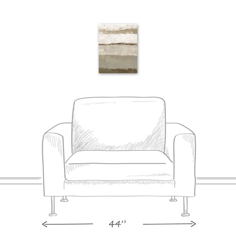 Neutral Stripes Print On Canvas, 14" H x 11" W x 1.25" D