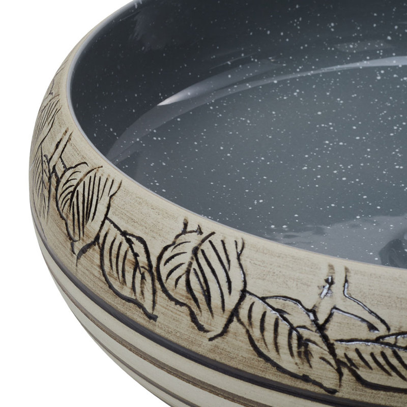 Metro Lane 38.5mm L x 38.5mm W Wood Grain Ceramic Circular Sink