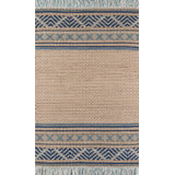 Esme Geometric Area Rug in Beige/Blue