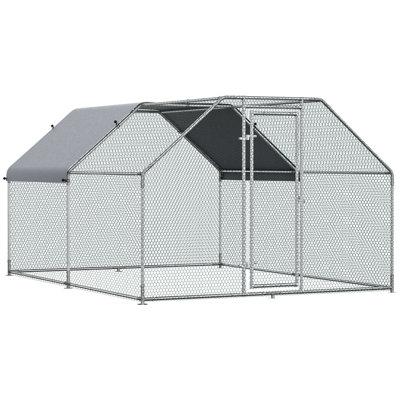 Grand poulailler en métal avec housse imperméable et anti-UV