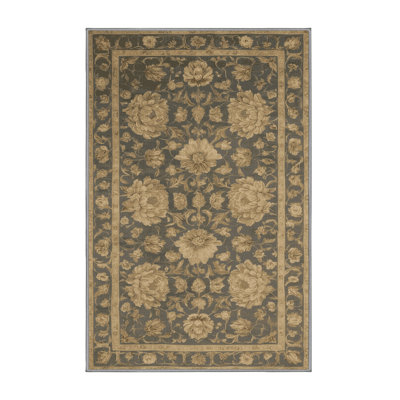 Machine Washable French Gray Area Rug