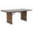 Classic 5PCS Rectangular Dining Table Set, Wooden Large Rectangular Dining Table With 4 High Back Chairs-537571308