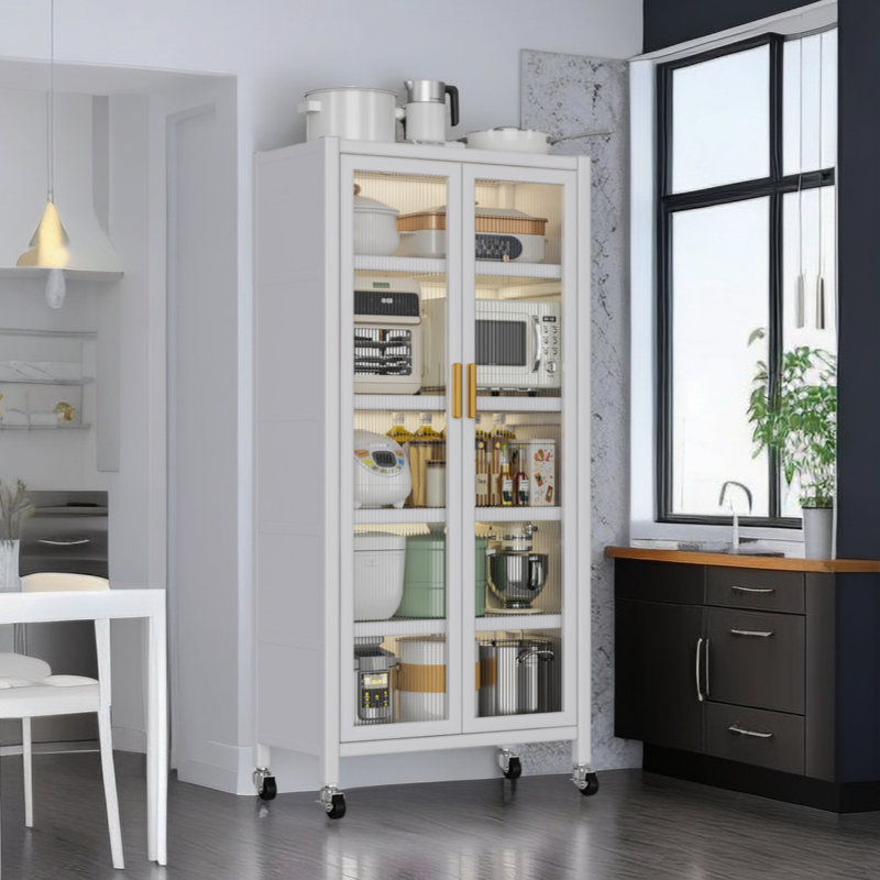 Armoire de cuisine Peever, Blanc, Blanc