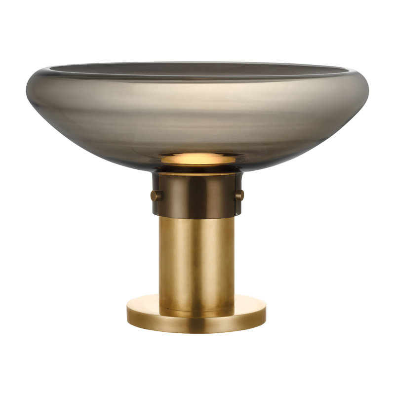 Morgan LED Table Lamp, Smoke, Hand-Rubbed Antique Brass