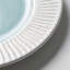 Ensemble de 2 assiettes en céramique fabriquées à la main - jante Sunburst embossée et glacis céladon réactif | Porcelaine sans plomb | 8,9 po et 11,2 po