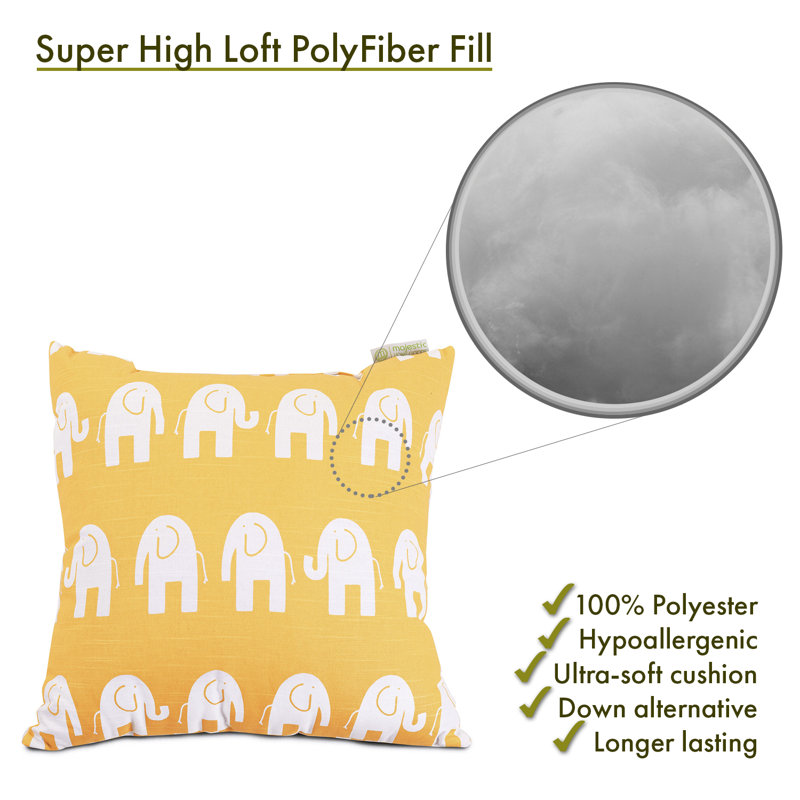 Coussin Ellie, 20 po X 20 po, Jaune