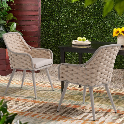 Outdoor Dining Armchair With Cushion
