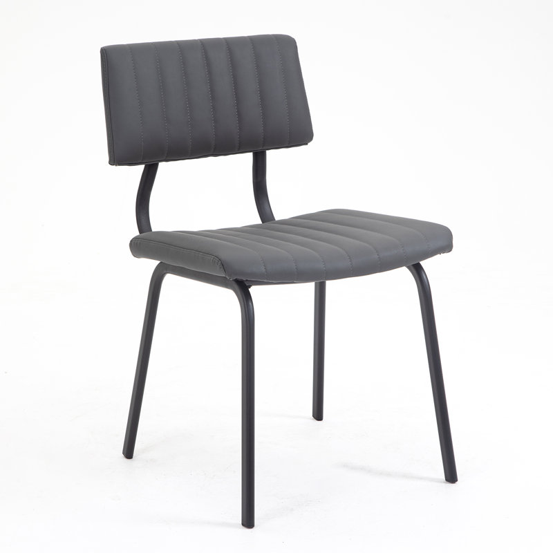 Rushden 46cm H Velvet Upholstered Side Chair, Dark Grey