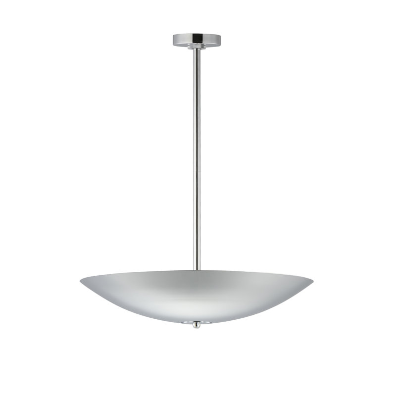 Vesta 1 - Light LED Pendant, Polished Chrome, Polished Chrome, 5.75" H x 36.5" W x 36.5" D