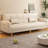 Creamy white Faux leather Modular Sofa bed cushion couch With Storage-569732411
