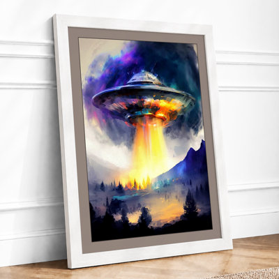 UFO In Moonlight Fantasy & Sci-Fi - Print