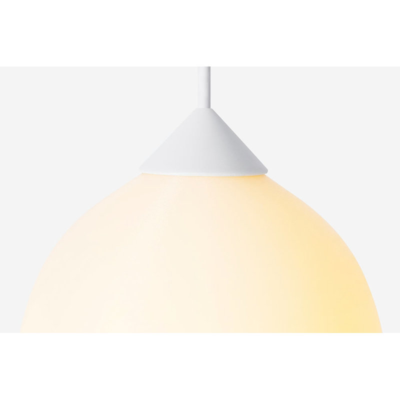 Gulp Pendant Light, Snow, 15.5'' H x 6.97'' W x 6.97'' D, White