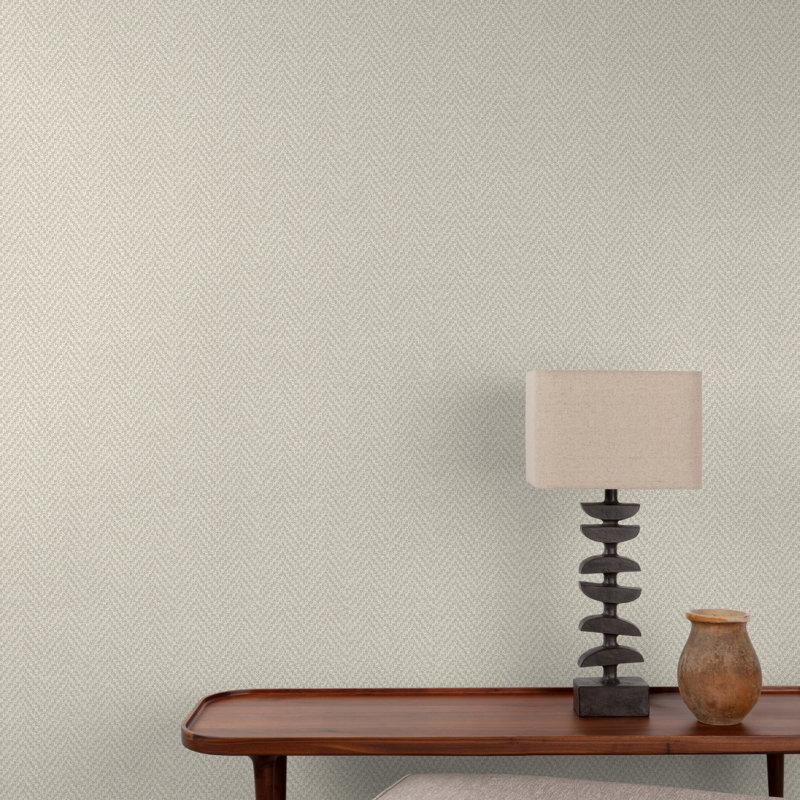 Structured Walls Collection Natural Weave Wallpaper Roll, Grey