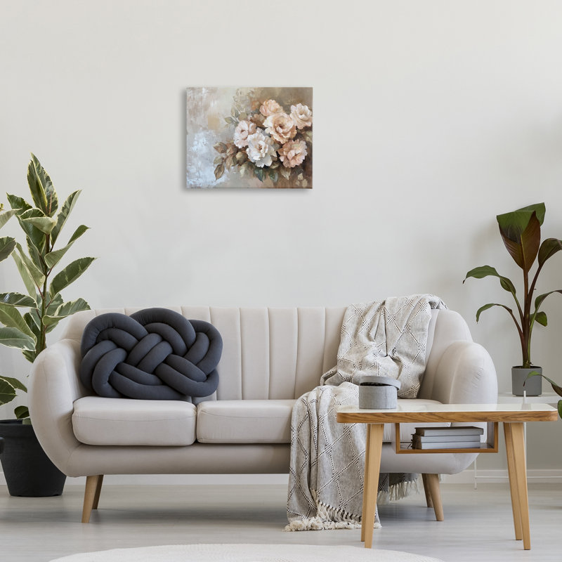  «Pastel Budding Blooms», art mural sur toile par Petal Prints Design, H 16 po x l 20 po