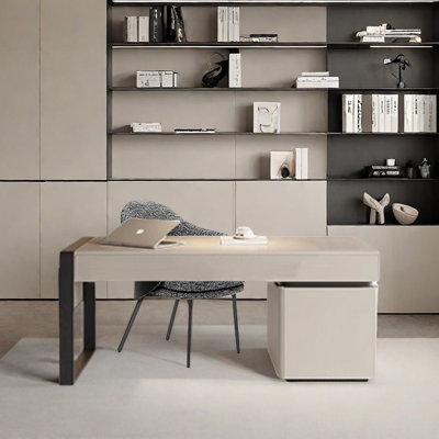 Bureau en cuir Saddle avec grande capacité de rangement