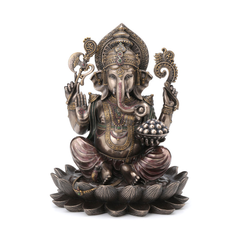 Anan Religious & Spiritual Figurines & Sculptures, Gold, 24cm H x 17cm W x 18cm D